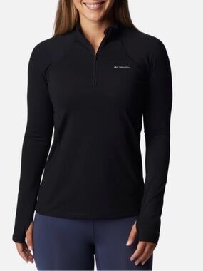 Columbia Women's Black Long-Sleeve Quarter-Zip Performance Top
